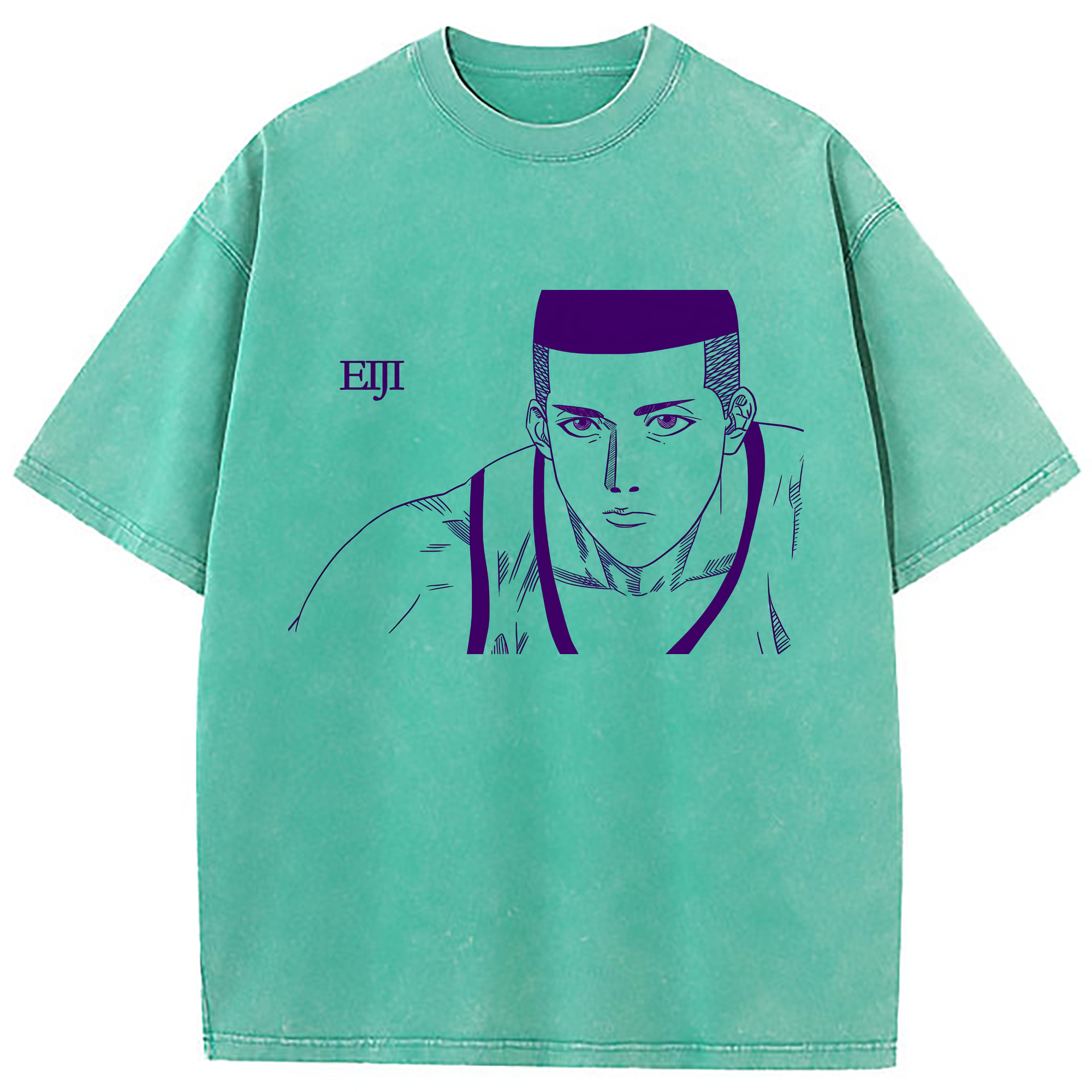 （画像用） SLAM DUNK／スラムダンク 綿100% ヴィンテージ風 半袖Tシャツ（フロントプリント）
